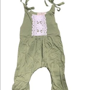 Green baby romper